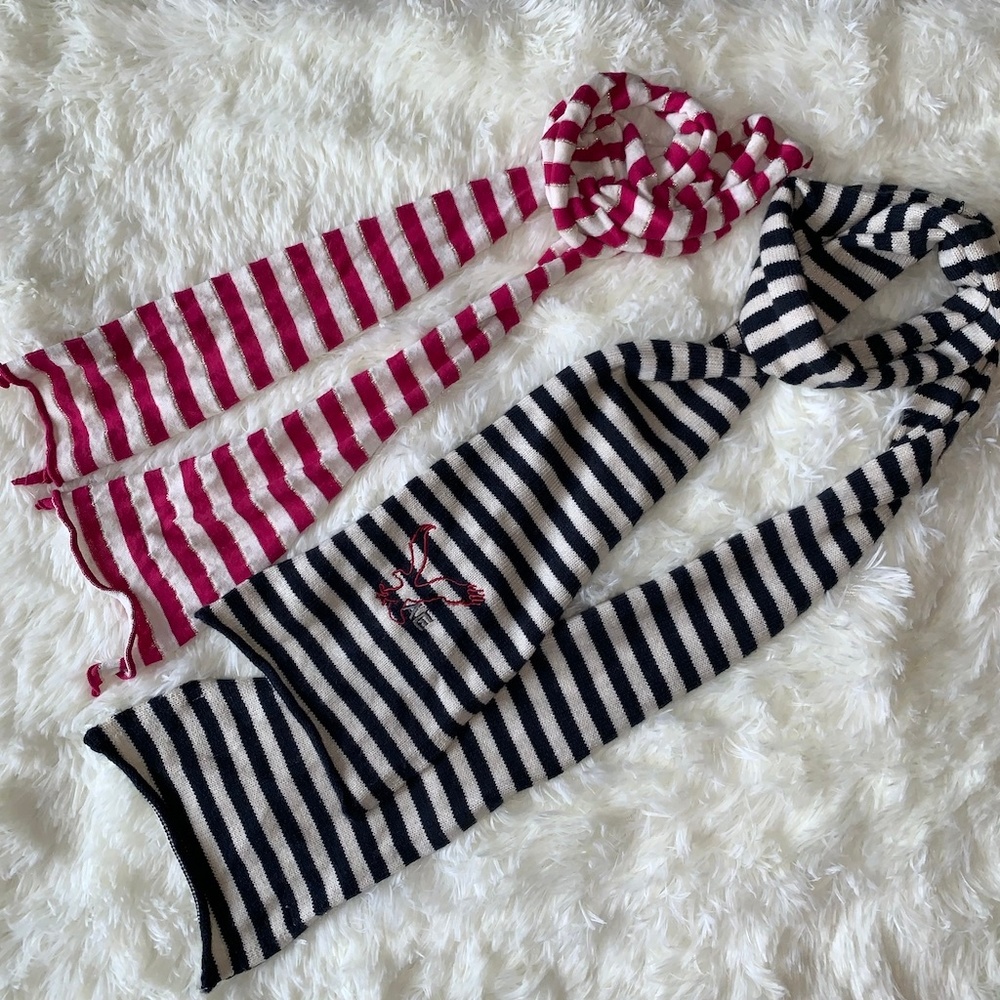 American Eagle Striped Scarf His and Hers Bundle